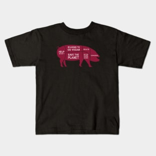 Go Vegan Butcher Design Kids T-Shirt